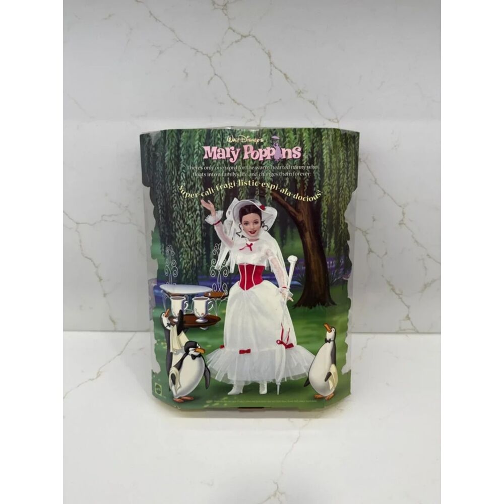 Vintage 1999 Mary Poppins Jolly Holiday Barbie Curved Box